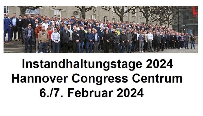 Gruppenbild mit den Teilnehmern der Instandhaltungstage 2024 im Hannover Congress Centrum am 6.+7. Februar 2024