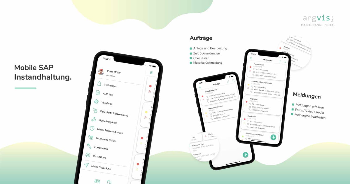 Bild Mobile SAP Instandhaltungs mit argvis; Maintenance Modul