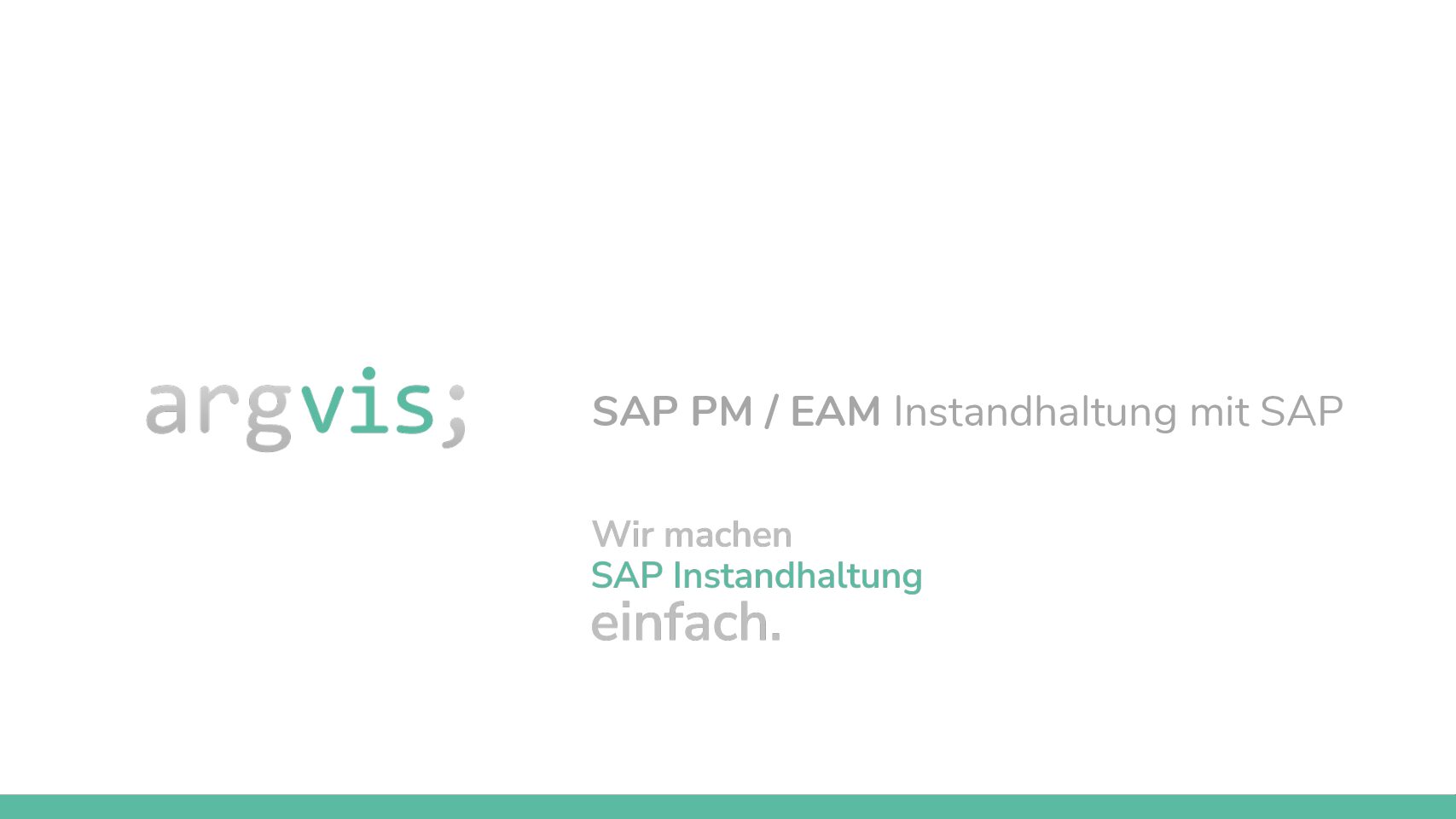 argvis; Präsentation SAP Instandhaltung (SAP PM / SAP EAM)