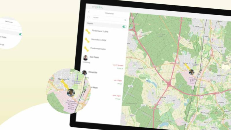 Grafik: Geo-Karten Ansicht in SAP PM / Instandhaltung mit argvis; Maintenance Portal