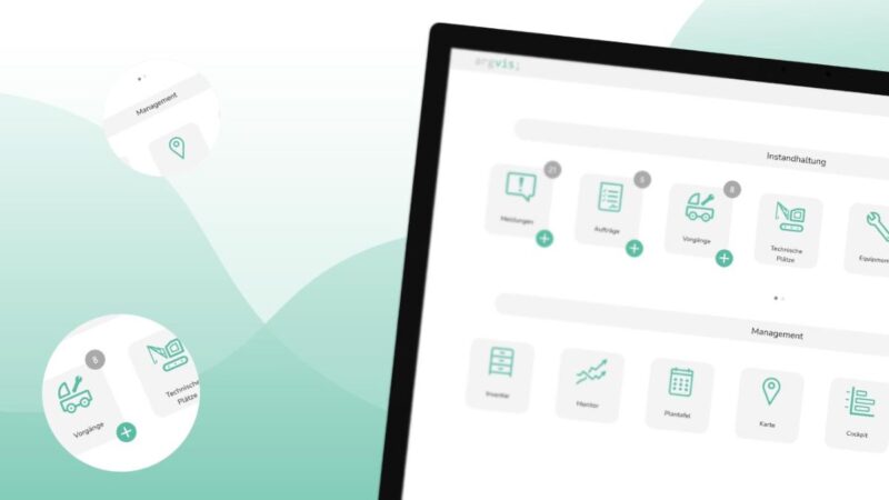 Schmuckgrafik argvis; Maintenance Portal - mobile Instandhaltung - Dashboard